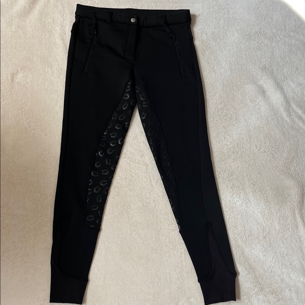 TuffRider Black Winter Fleece Fullseat Riding Breeches size 26? 28?